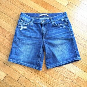 Joe’s Jeans Distressed Denim Shorts Size 26 Medium Wash 7” Inseam